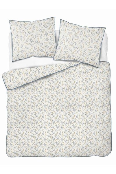 Detexpol Set lenjerie de pat 3 piese, Detexpol, Soft Garden 5895 A, crem cu f...