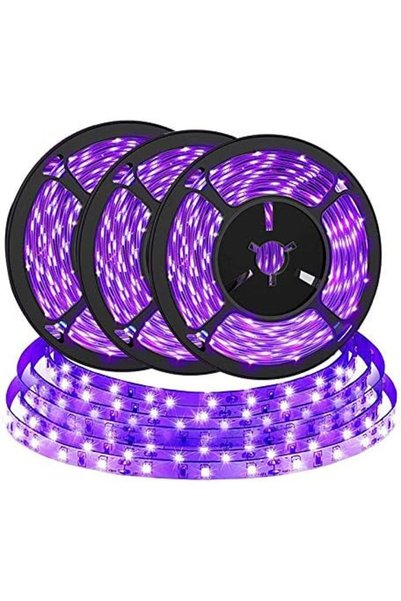 Noonedibs Bandă LED UV 6M, Bandă LED UV Lumină Neagră, DC5V Port USB Bandă LE...