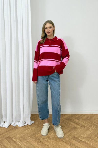 Melike Tatar Striped Knitwear Sweater 99-9007