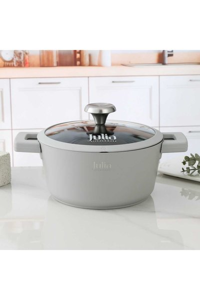 Julia Elite Lux Pot with Lid, 32cm - Grey