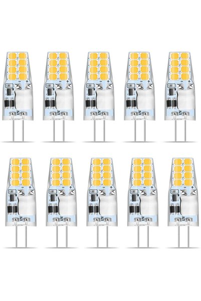Noonedibs Set 10 becuri LED G4 12V 3W, alb cald 3000K, 16x2835 SMD, 350lm, în...