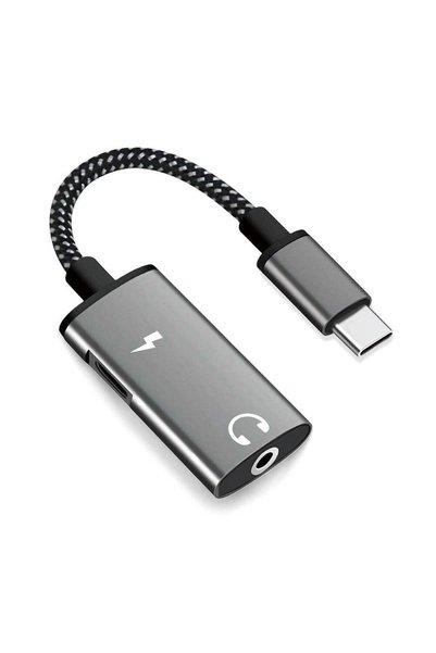 Techsuit Adaptor audio 2 în 1 AcustiCore (AC22) - Type-C la Type-C/Jack 3.5mm...