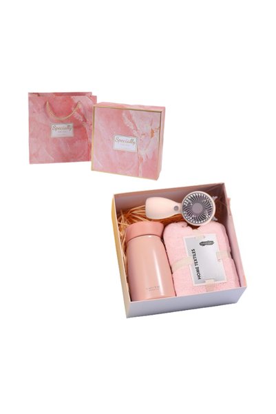 ZENSELLER Set cadou pentru femei, 3 în 1, Termos roz din oțel inoxidabil, 350...