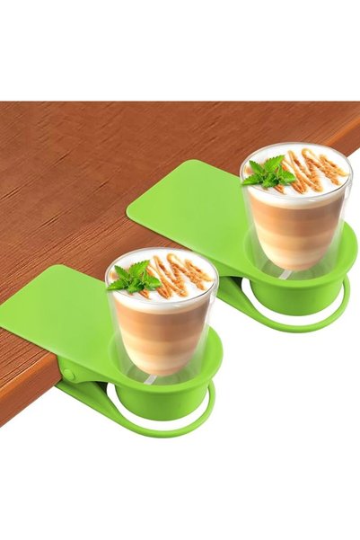 Kalolary Kalolary 2 Pieces Clip-On Drink Cup Holder for Table and Bottles, DI...