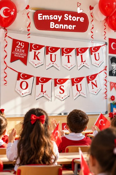 Emsay Store Πανό διακόσμησης τάξης για την Ημέρα της Δημοκρατίας την 29η Οκτω...