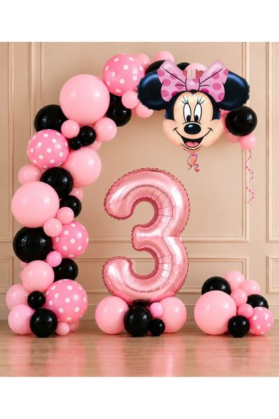 ALYA Set de baloane pentru petrecerea de ziua de naștere cu tema Minnie Mouse...