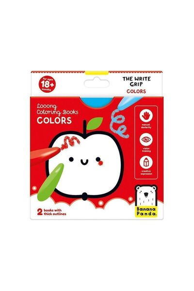 Banana Panda Λούονγκ Βιβλία Ζωγραφικής Χρώματα για Σταθερό Κράτημα 18m+_BP50153
