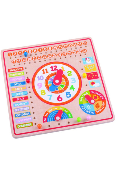 BIGJIGS Toys Calendar luni, zile, data si ora