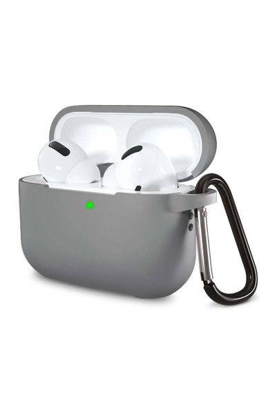 Techsuit Θήκη Σιλικόνης - για AirPods Pro 1 / 2, Λείο Υπέρλεπτο Υλικό - Γκρι