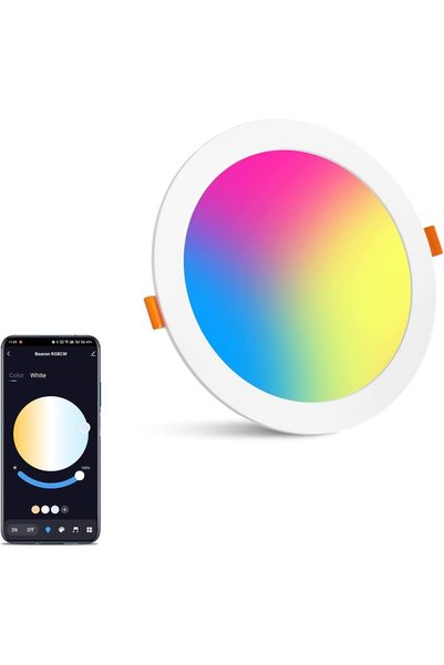 Generic ضوء سقف LED ذكي RGBCW مدمج بقوة 10 واط و800 لومن، مع تحكم عبر تطبيق ب...