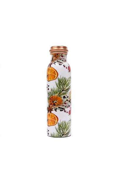 Mobcos Copper Water Bottle 1 Litre, 99% Pure Copper Bottle with Leakproof Scr...