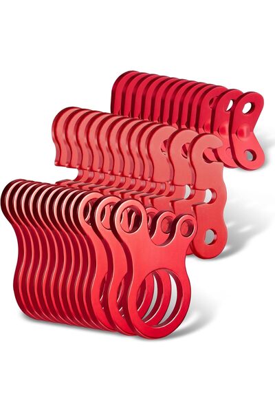 Generic أوتاد خيام ومشدات حبال، مجموعة من 36 قطعة من سبائك الألومنيوم لضبط حب...