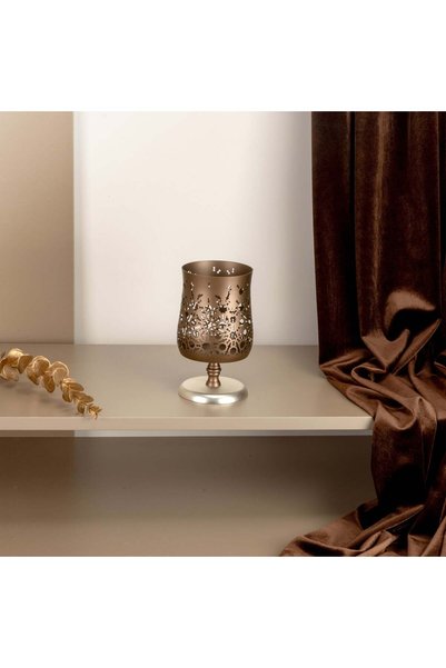 Otantik Nourhan Small Candle Holder - Matte Gold + Matte Silver