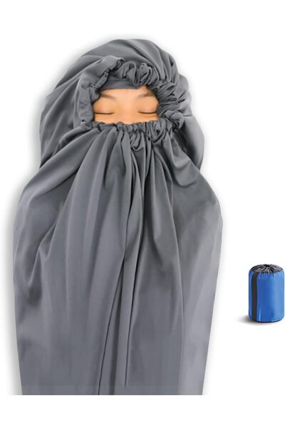 Generic بطانة كيس نوم من الفرو المخملي، مضادة للكهرباء الساكنة، بتصميم مومياء...