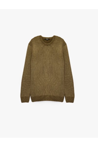 Koton Long Sleeve Crew Neck Knit Sweater