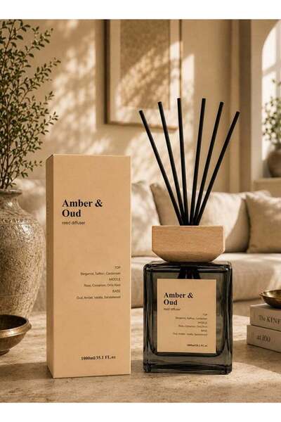 Generic Spectra Home Reed Diffuser Amber & Oud, 1000 ML | 1 Pack | Reed Diffu...