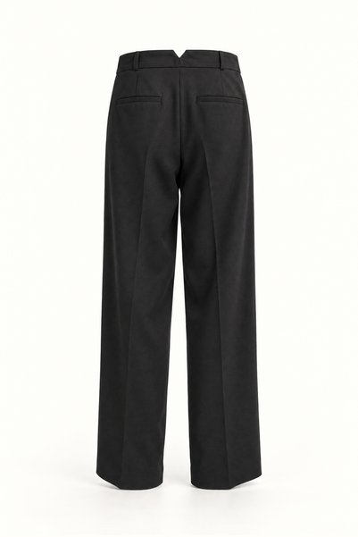 Sezgi Tekin Detay Black Pleated Palazzo Trousers