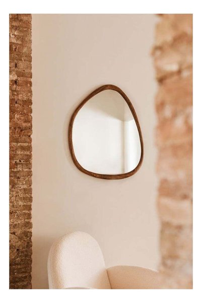 Generic Artesania - Home & Living Mango Wood Wall Mirror 86x70 cm – Organic S...