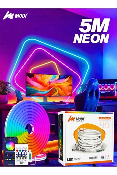 Generic MODI 5m RGB LED Neon Rope Light, USB 5V, App & Remote Control, Music ...