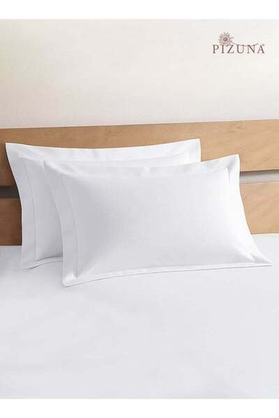 Generic Pizuna Pure 100% Cotton King Size Pillow Case 50x90 cm White, 400 Thr...