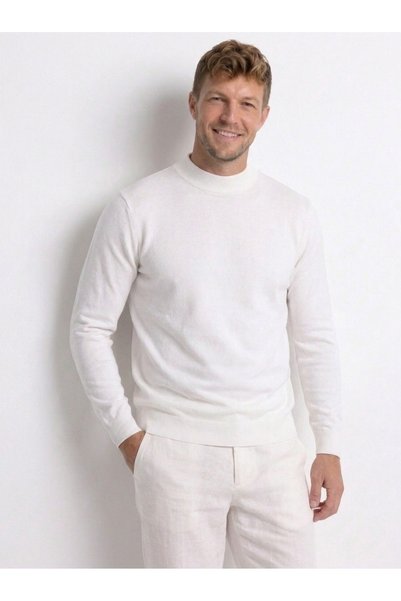 Allegro Men's Half Turtleneck Classic Cut Long Sleeve Knitwear Sweater - Yipr...