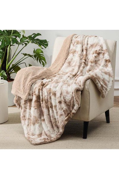 Generic Bedsure GentleSoft Sherpa Fluffy Blanket Twin Size - Fleece Warm and ...
