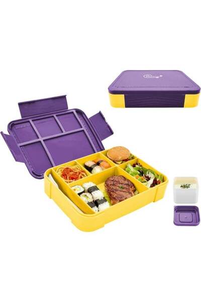 Generic 4h Essentials Premium Leak Proof Bento Lunch Box with 6 Compartments ...