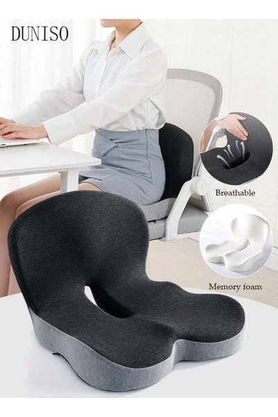 Generic DUNISO Lumbar Support Pillow Seat Cushion for Office Chair Pressure R...
