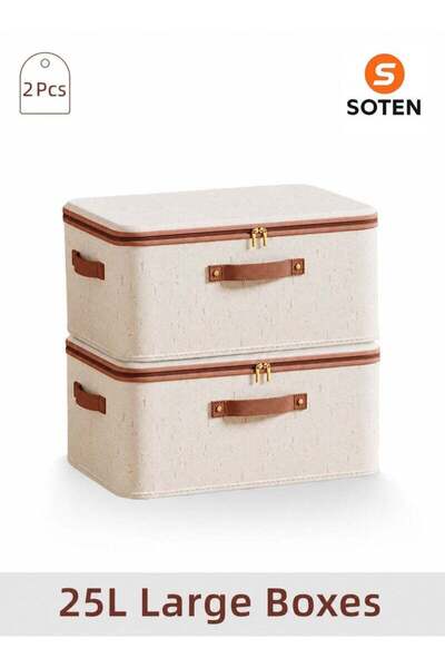Generic SOTEN 2 Pcs Large Clothes Organizers Storage Box with Lids, Foldable ...