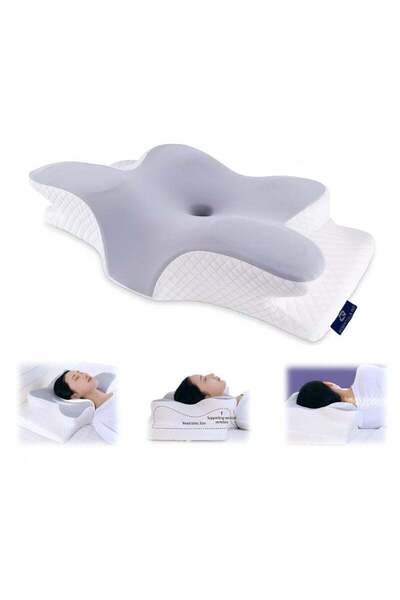 Generic ESSENTIALS 360 Memory Foam Pillow Butterfly Shape Pillow Cervical Pil...