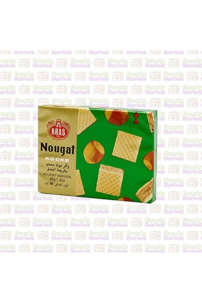 KRAS كراس ويفر نوغا مربع بسكويت بكريمة البندق 38 جرام NOUGAT