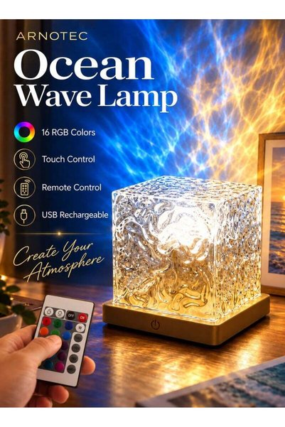 Generic ARNOTEC Ocean Wave Projector Lamp – 16 Colors Aurora Northern Lights ...