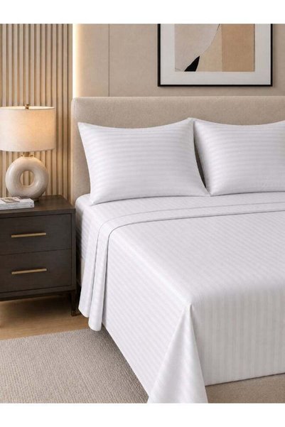 Generic Hotel Linen Klub 3-Piece Queen Bed Sheet Set – 100% Cotton Sateen Str...