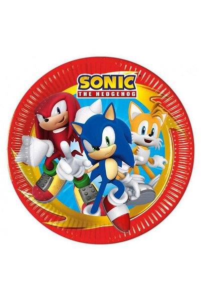 Bibilel Set 8 farfurii pentru petrecere 23 cm Sonic,