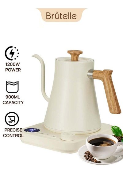 Generic Brutelle V60 Kettle Gooseneck Kettle 900ML Electric Kettle Stainless ...