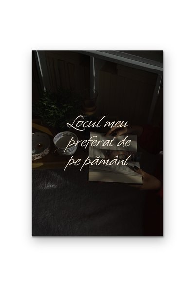 OEM Poster Locul meu preferat de pe pamant, Citat motivational, Carton 250g, A4