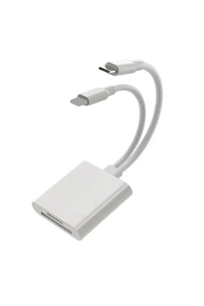 Vikefon 2 In 1 High Speed SD Card Reader 2 in 1 Lightning USB C Dual Slot Mic...