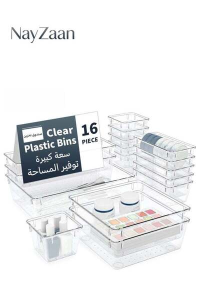 Generic NayZaan 16 PCS Drawer Organizer Set, 5 Varied Size Bathroom and kitch...