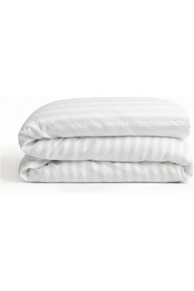 Generic BEDDING ZONE White-Colored Luxury Stripe Duvet Cover - White, Double ...