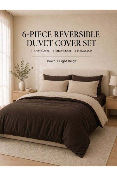 Generic Brand Good Sleep King Size Duvet Cover Set - 6 Piece Reversible - 220...