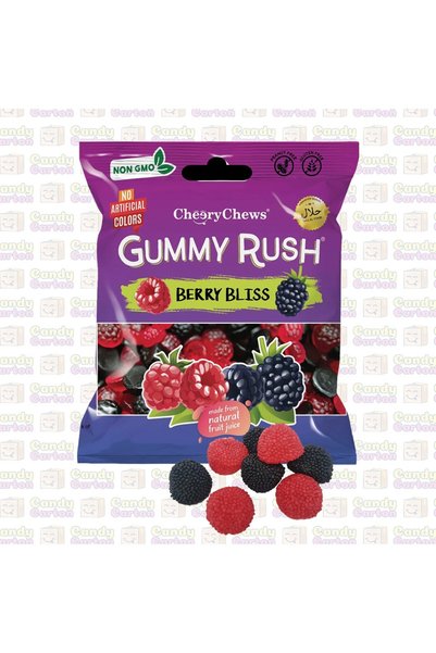 GUMMY RUSH جيمي راش بنكهة التوت المشكل التوت الاحمر والاسود 90جرام مستورد ترك...