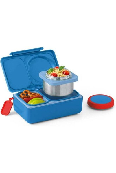 Generic OmieBox Up Bento Box with Insulated Thermos & Ice Pack, Cosmic Blue