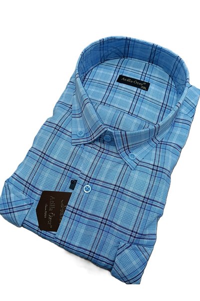 ATİLLA ÖZER Large Size Long Sleeve Easy-Iron Plain Men's Shirt
