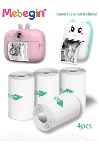 Generic MEBEGIN 4 Rolls Kids Camera Print Paper Refill, Kids Instant Print Ca...