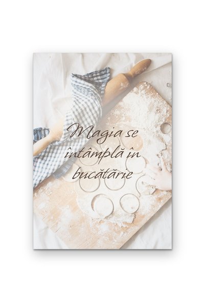OEM Poster Carton 250g A4, Arta de perete cu citat Magia se intampla in bucat...