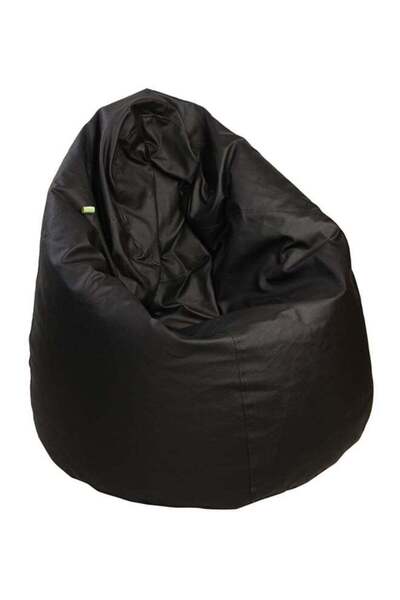 Generic PVC Leather Bean Bag Black 80x80x50cm