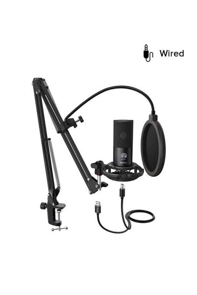 Generic FIFINE Studio Condenser USB Microphone Kit For PC T669 Black