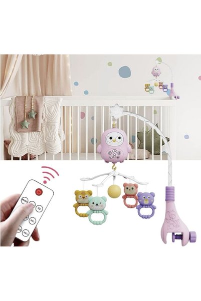 Generic Brand Carusel muzical pentru patut bebelusi, model Bufnita, cu rotire...