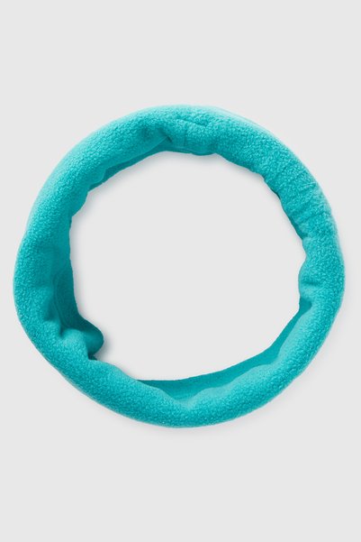 United Colors of Benetton Boy's turquoise logo detail neck warmer