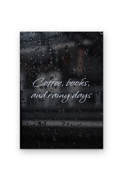 OEM Poster Carton 250g A4 Cafea, carti si zile ploioase, decor perete